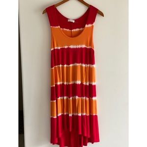 Women’s Calvin Klein Orange/Red Tye Die Dress sz10